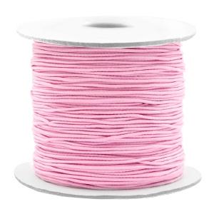 Gekleurd elastisch draad Light pink 0,8mm - per 3 meter-Kraaltjes van Renate