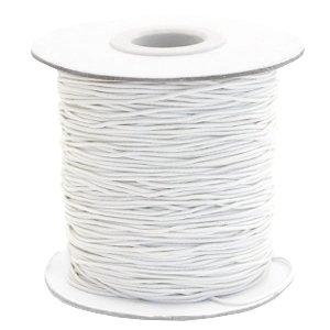Gekleurd elastisch draad Off white 1mm - per 3 meter-Kraaltjes van Renate