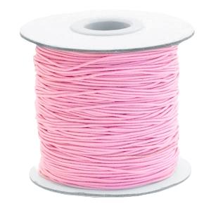 Gekleurd elastisch draad Pink 0,8mm - per 3 meter-Kraaltjes van Renate