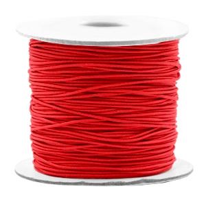 Gekleurd elastisch draad Red 0,8mm - per 3 meter-Kraaltjes van Renate