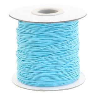 Gekleurd elastisch draad Sky blue 0,8mm - per 3 meter-Kraaltjes van Renate