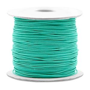 Gekleurd elastisch draad Turquoise green 0,8mm - per 3 meter-Kraaltjes van Renate