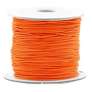 Gekleurd elastisch draad Vibrant orange 0,8mm - per 3 meter-Kraaltjes van Renate