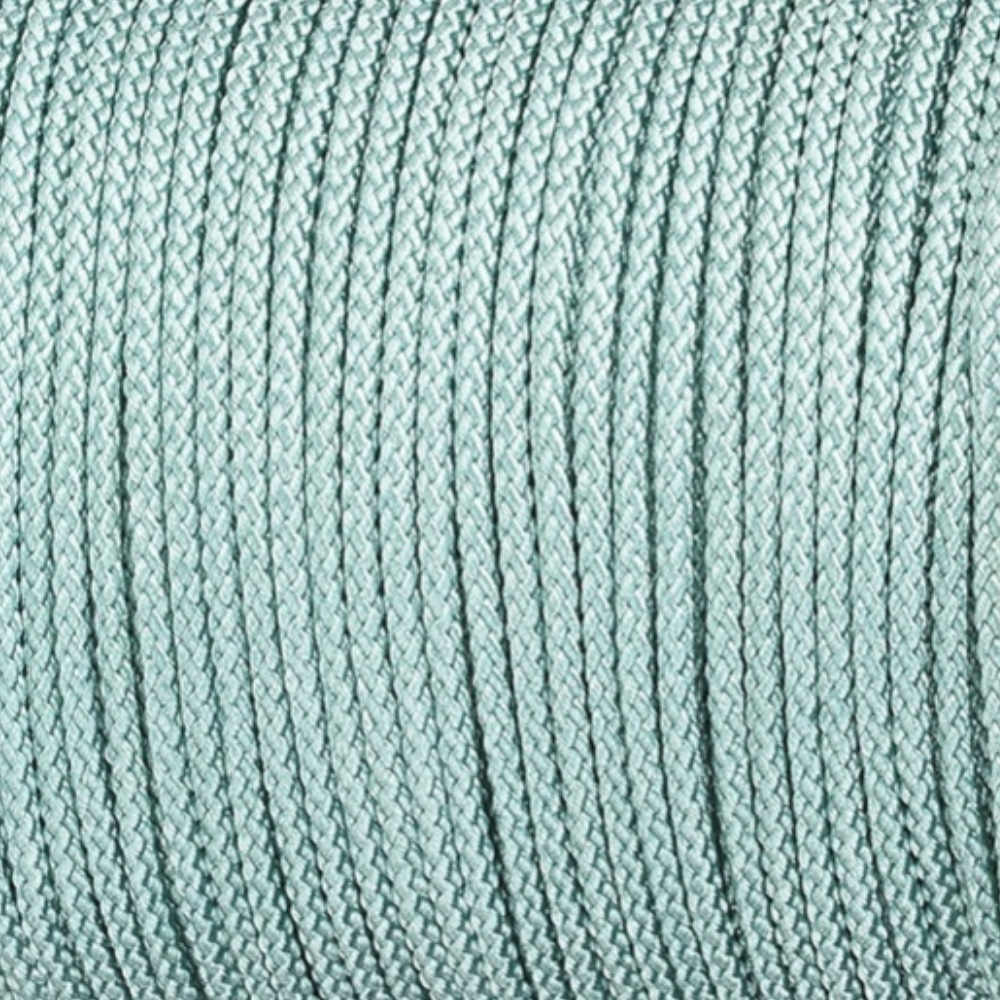 Gevlochten polyester koord Aquamarine 2mm - 1 meter-koord-Kraaltjes van Renate