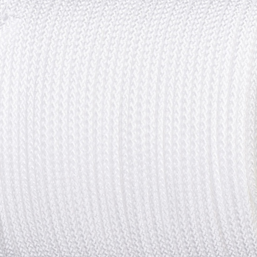 Gevlochten polyester koord Wit 2mm - 1 meter-koord-Kraaltjes van Renate