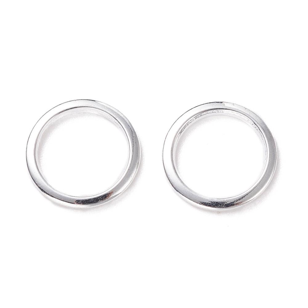 Gladde ring zilver Stainless Steel 10x1mm - per stuk-bedels-Kraaltjes van Renate