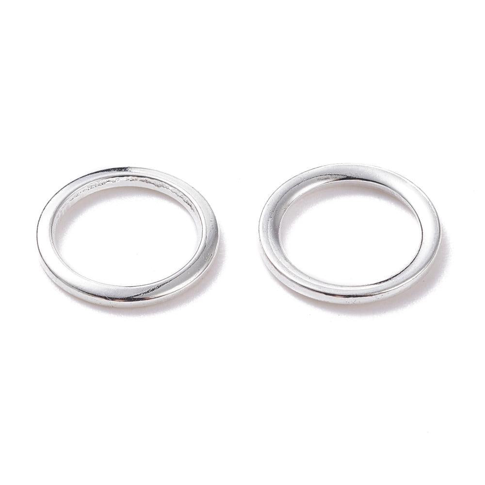 Gladde ring zilver Stainless Steel 10x1mm - per stuk-bedels-Kraaltjes van Renate