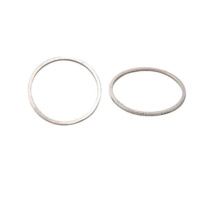 Gladde ring zilver Stainless Steel 16x0.8mm - per stuk-bedels-Kraaltjes van Renate