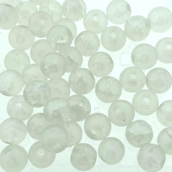 Glas crackle Off white 6mm - 50 stuks-Kraaltjes van Renate