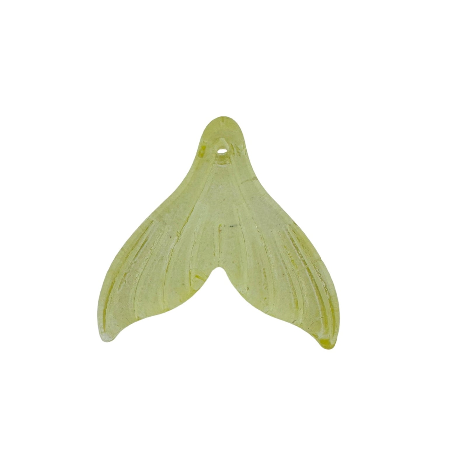 Glas hanger mermaid geel 19x3,5mm-Kralen-Kraaltjes van Renate