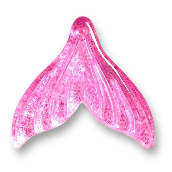 Glas hanger mermaid roze 19x3,5mm-bedels-Kraaltjes van Renate