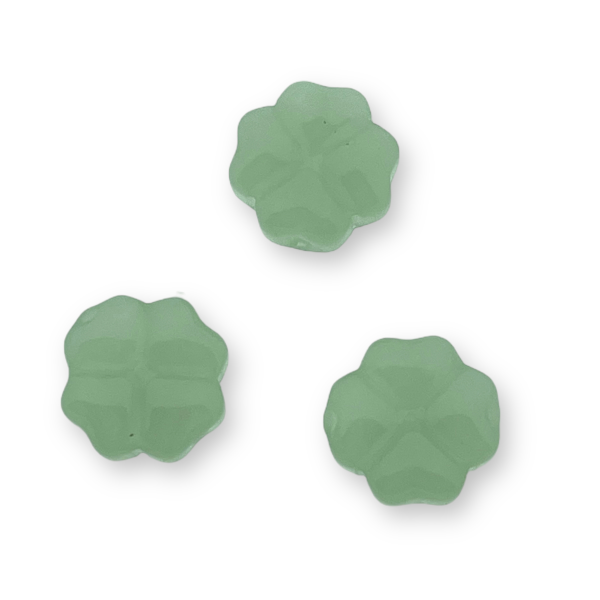 Glas kraal Klaver4 10mm- Licht groen-Kralen-Kraaltjes van Renate
