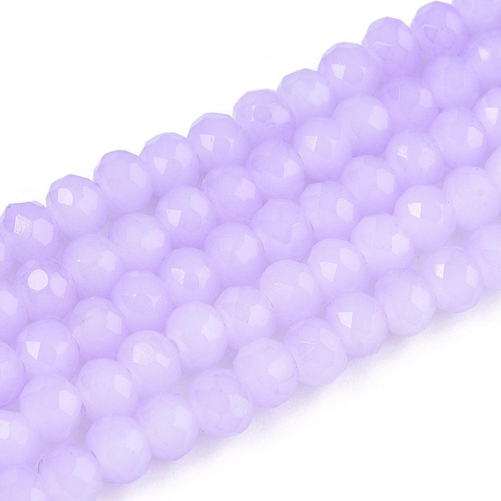 Glas kraal lila 4mm - per streng-Kralen-Kraaltjes van Renate