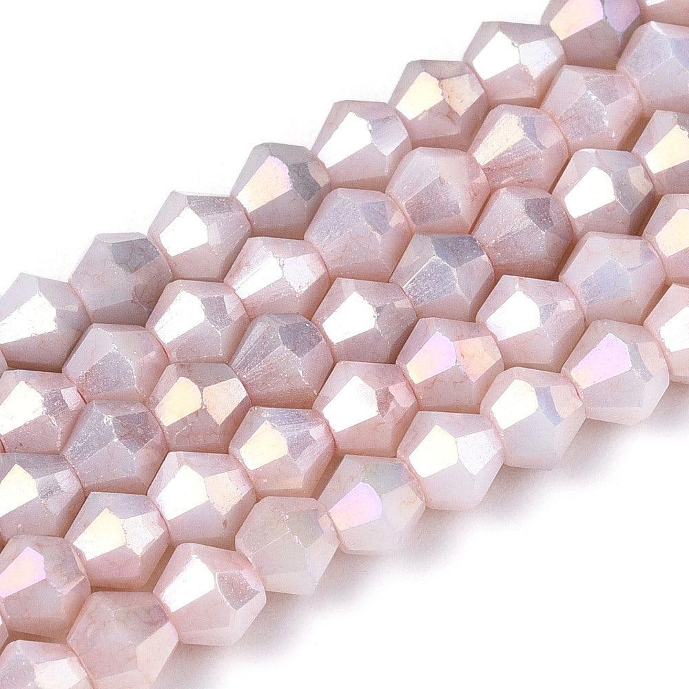 Glas kraal oudroze 4mm - per streng-Kralen-Kraaltjes van Renate