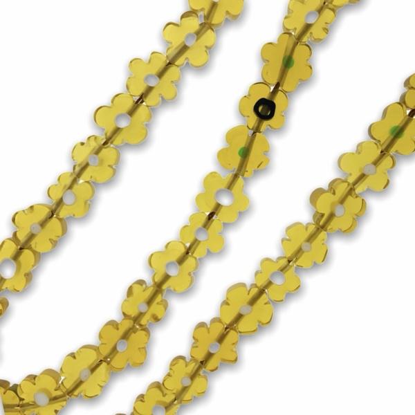 Glas kralen millefiori bloem oranje 8mm - 5 stuks-Kraaltjes van Renate