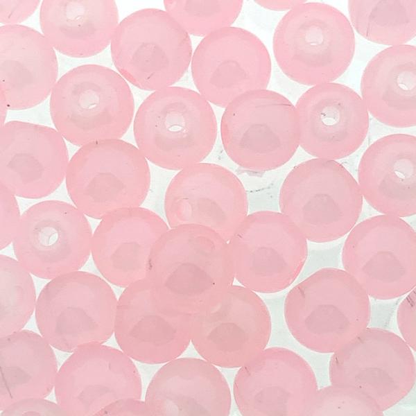 Glas opaal light pink 6mm - 50 stuks-Kraaltjes van Renate