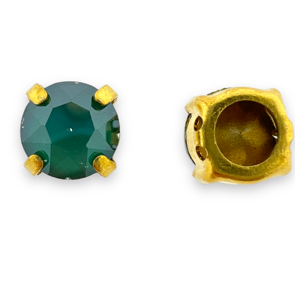 Glas rhinestone kraal groen 8x7mm-Kralen-Kraaltjes van Renate