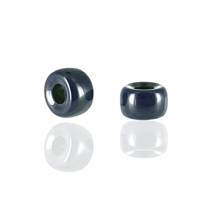 Glaskraal Anthracite Opaque 6mm Ø1.8mm - 10 stuks-Kraaltjes van Renate
