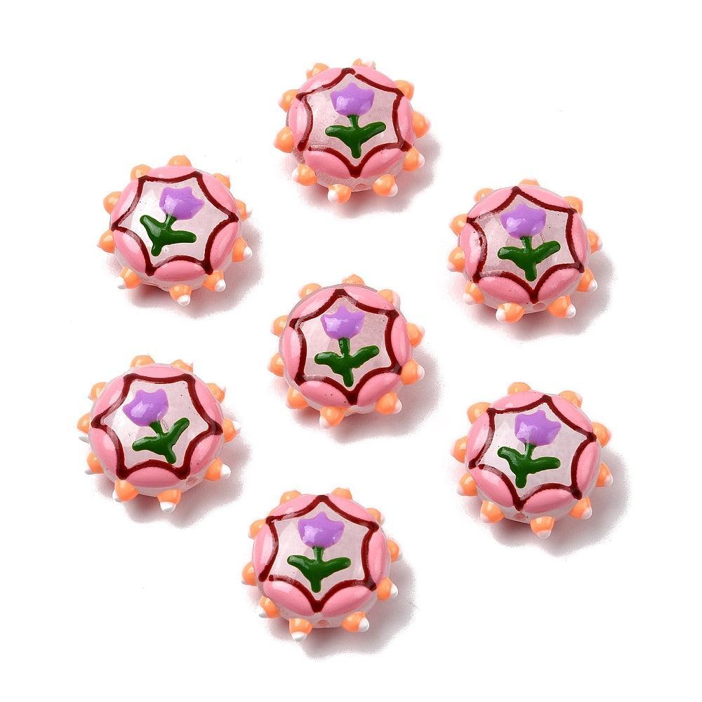 Glaskraal Emaille Bloem 20mm - per stuk-Kralen-Kraaltjes van Renate