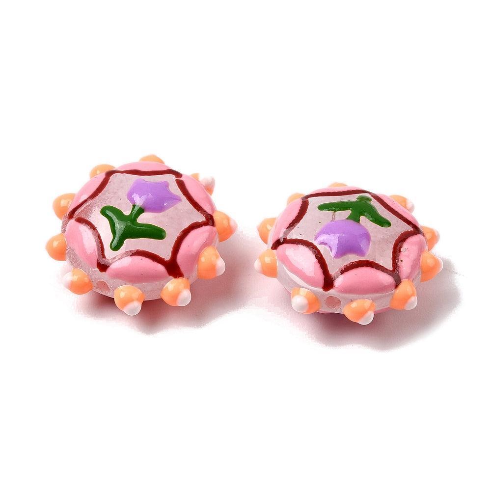 Glaskraal Emaille Bloem 20mm - per stuk-Kralen-Kraaltjes van Renate