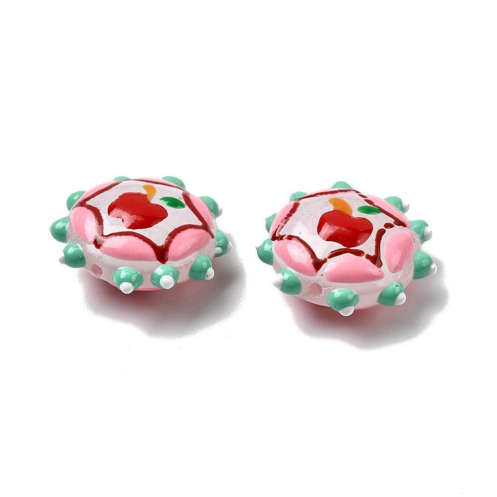 Glaskraal Emaille Rond Appel 20mm - per stuk-Kralen-Kraaltjes van Renate