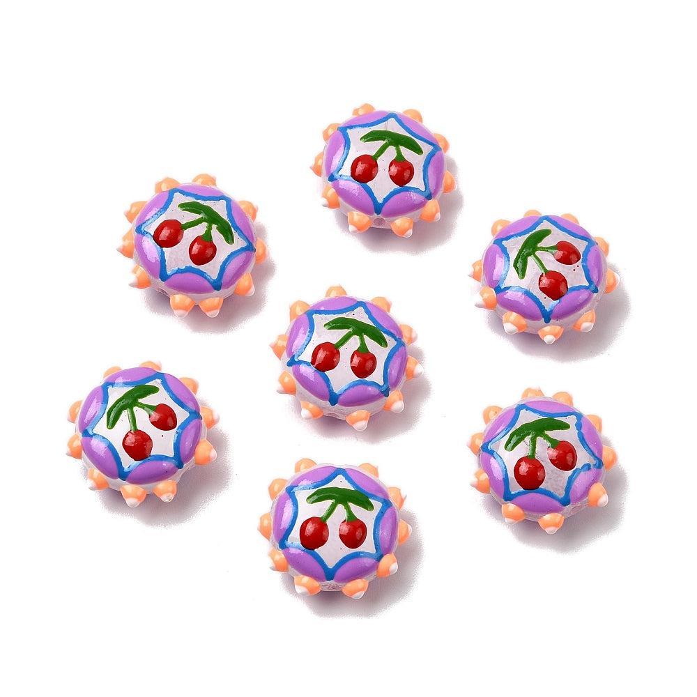 Glaskraal Emaille Rond Kers 20mm - per stuk-Kralen-Kraaltjes van Renate
