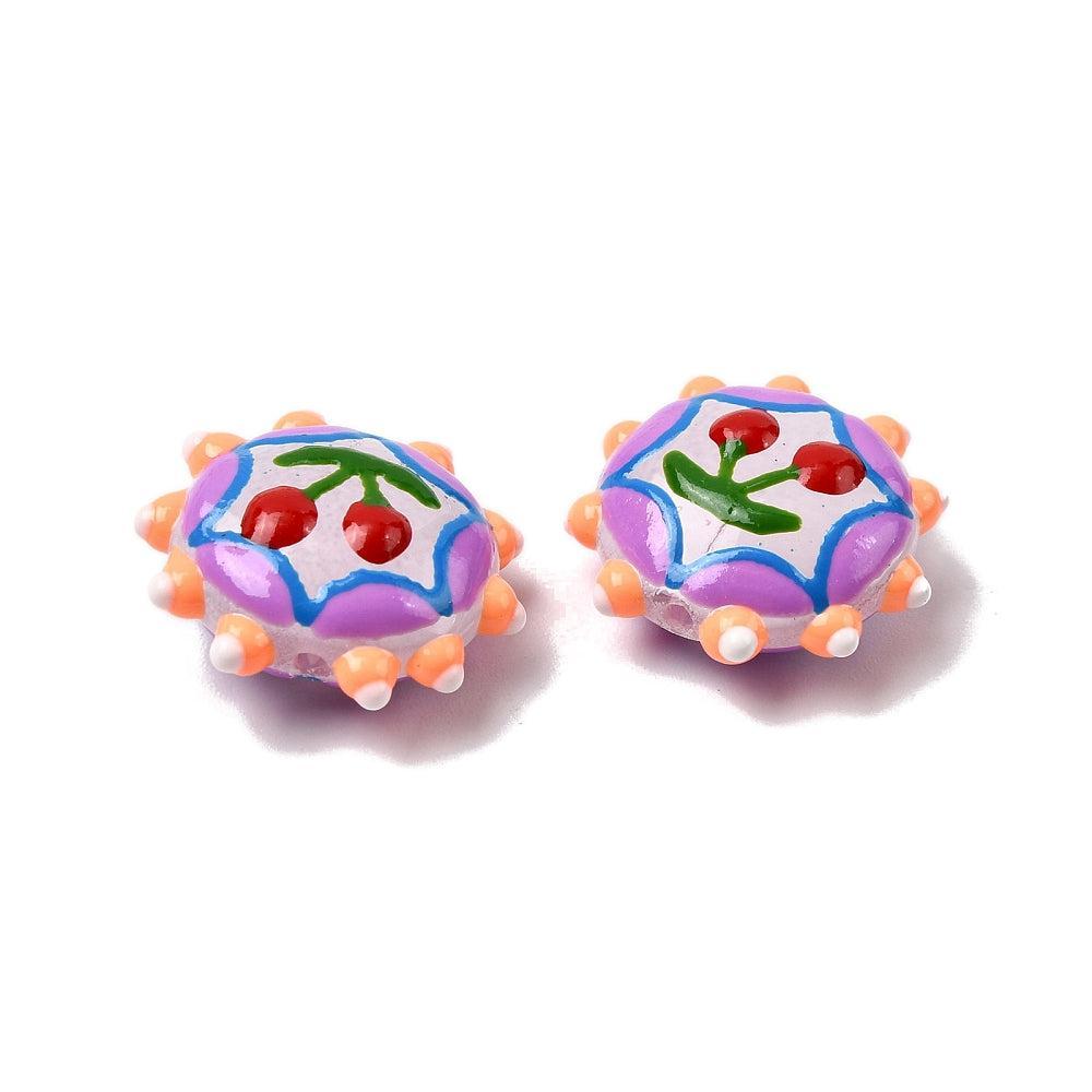 Glaskraal Emaille Rond Kers 20mm - per stuk-Kralen-Kraaltjes van Renate
