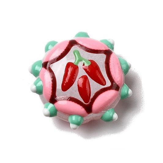 Glaskraal Emaille Rond Peper 20mm - per stuk-Kralen-Kraaltjes van Renate