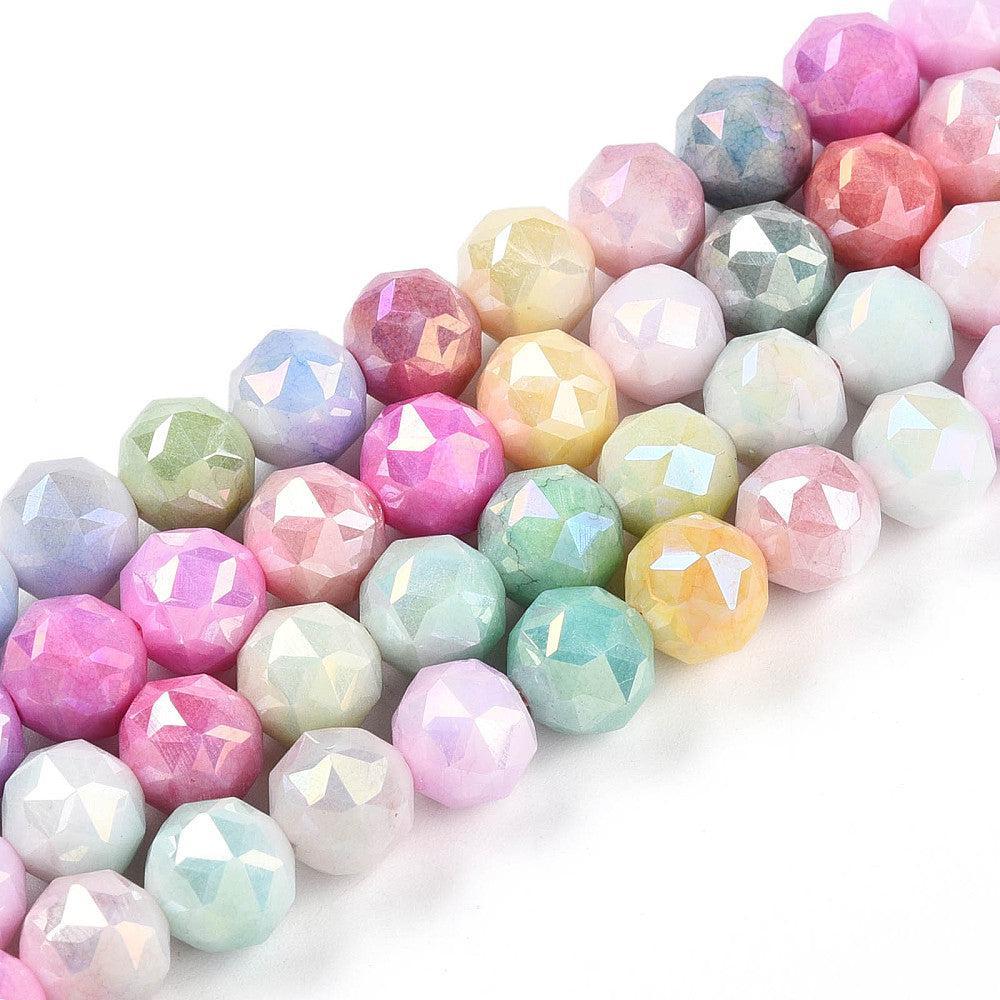 Glaskraal Facet Multicolor 7-8mm - 5 stuks-Kralen-Kraaltjes van Renate