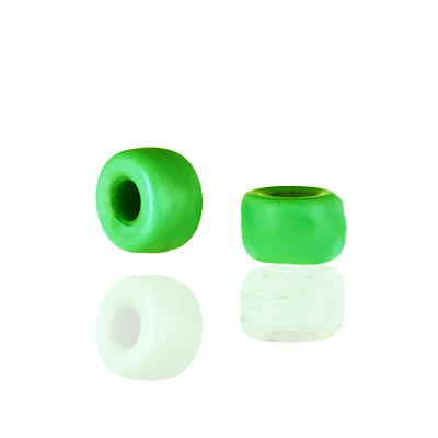 Glaskraal Green Opaque 6mm Ø1.8mm - 10 stuks-Kraaltjes van Renate