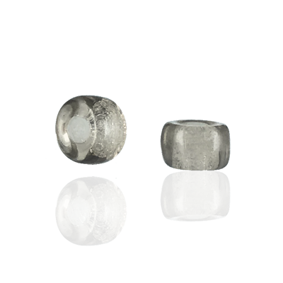 Glaskraal Grey 6mm Ø1.8mm - 10 stuks-Kraaltjes van Renate