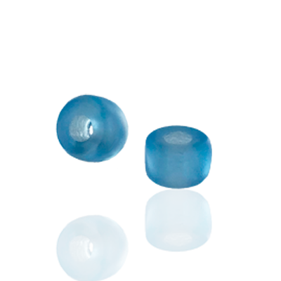 Glaskraal Matte Blue 6mm Ø1.8mm - 10 stuks-Kraaltjes van Renate