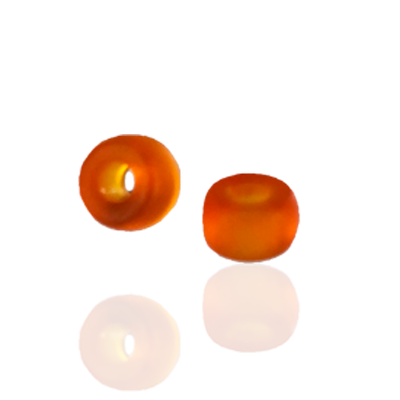 Glaskraal Matte Orange 6mm Ø1.8mm - 10 stuks-Kraaltjes van Renate
