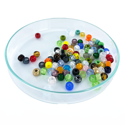 Glaskraal Mix 6mm Ø1.8mm - 10 stuks-Kraaltjes van Renate