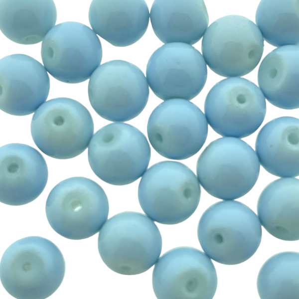 Glaskraal Opaal Soft Blue 8mm - 50 stuks-Kralen-Kraaltjes van Renate