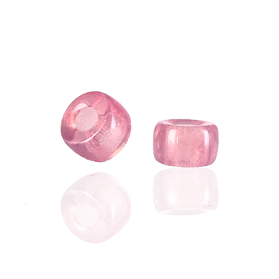 Glaskraal Pink 6mm Ø1.8mm - 10 stuks-Kraaltjes van Renate