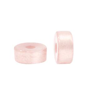 Glaskraal Polaris Glaze rondellen shiny Light cream peach Ø1.7mm 6x4mm-Kralen-Kraaltjes van Renate