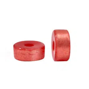 Glaskraal Polaris Glaze rondellen shiny Traffic red Ø1.7mm 6x4mm-Kralen-Kraaltjes van Renate
