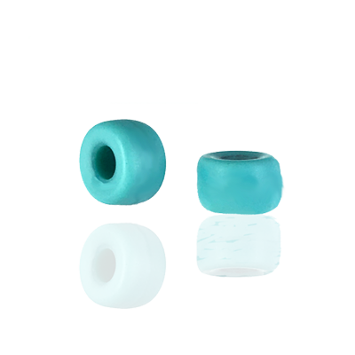 Glaskraal Turquoise Opaque 6mm Ø1.8mm - 10 stuks-Kraaltjes van Renate