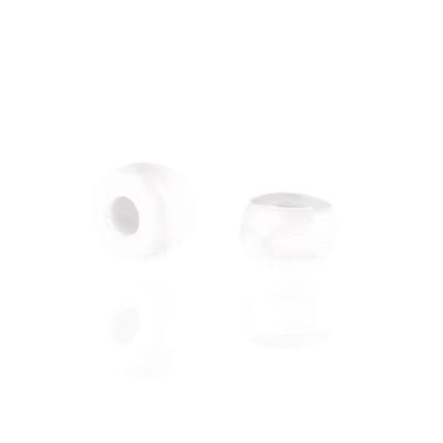 Glaskraal White Opaque 6mm Ø1.8mm - 10 stuks-Kraaltjes van Renate
