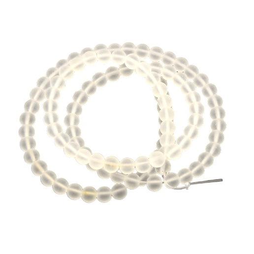 Glaskraal clear 4mm mat - 20 stuks-Kralen-Kraaltjes van Renate