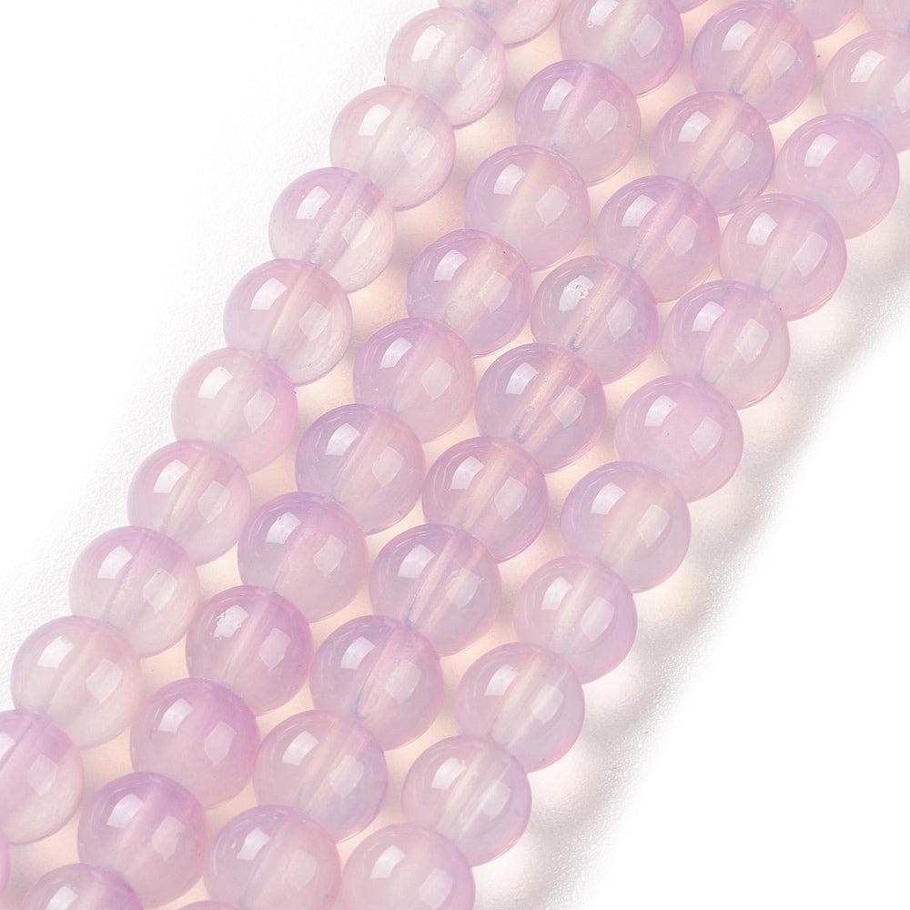 Glaskraal imitatie opaliet violet 6mm - per ±134-Kralen-Kraaltjes van Renate