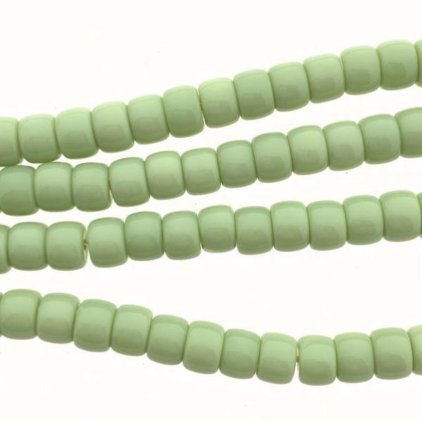 Glaskraal opaal Light green 8mm Ø1.4mm - 5 stuks-Kraaltjes van Renate