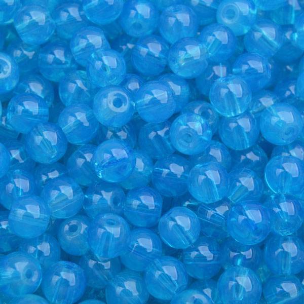 Glaskraal opaal blauw 6mm - 50 stuks-Kraaltjes van Renate
