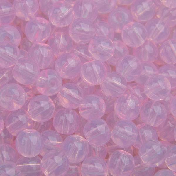 Glaskraal opaal licht roze 6mm - 50 stuks-Kraaltjes van Renate
