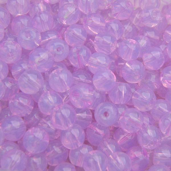 Glaskraal opaal lila roze 6mm - 50 stuks-Kraaltjes van Renate