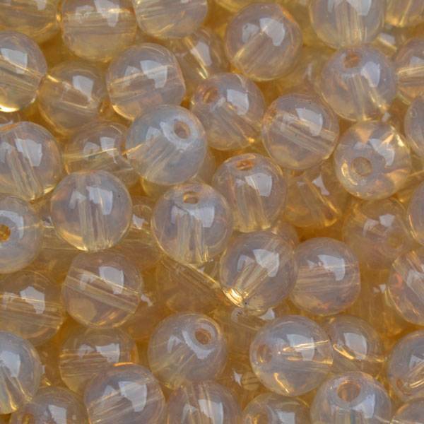 Glaskraal opaal sandy grey 6mm - 50 stuks-Kraaltjes van Renate