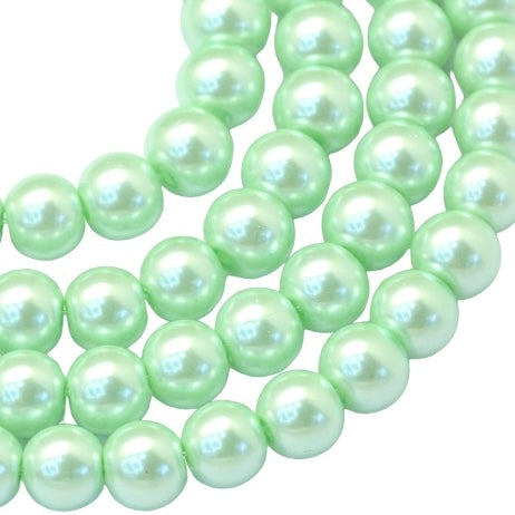 Glaskraal parel groen 4mm- ±200 stuks-Kralen-Kraaltjes van Renate