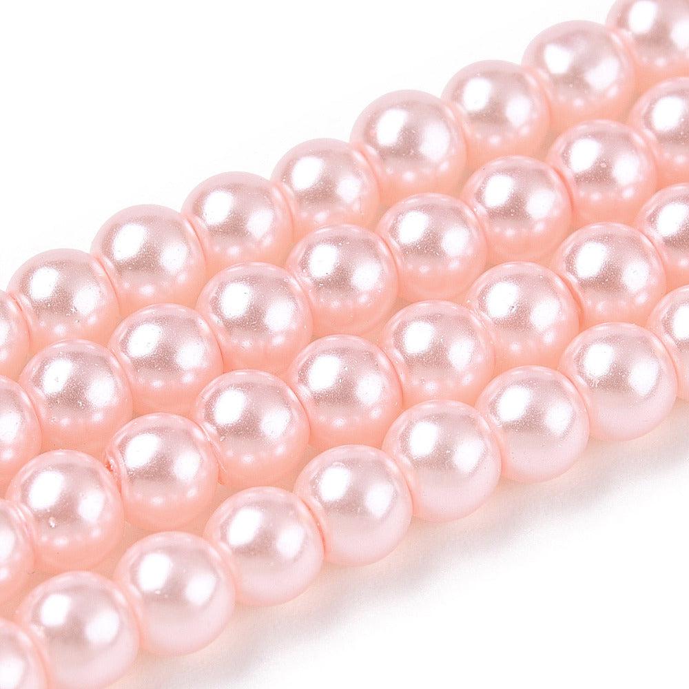 Glaskraal parel misty rose 4mm- ±200 stuks-Kralen-Kraaltjes van Renate