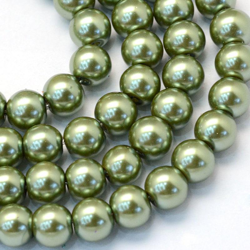 Glaskraal parel olive 4mm- ±200 stuks-Kralen-Kraaltjes van Renate